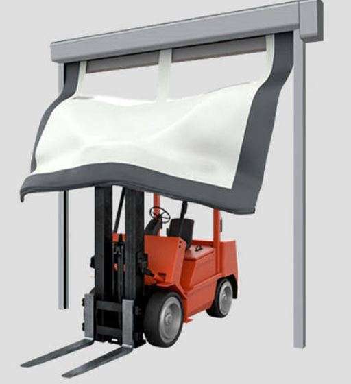 Zipper Rapid door self repairing